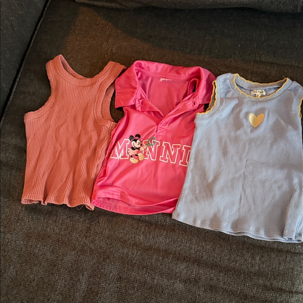 Disney Minnie Mouse Pink and Blue Kids Polo Set